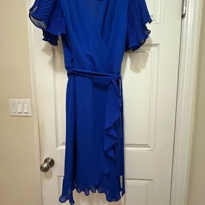 Shelby & Palmer Royal Blue Asymmetrical Dress